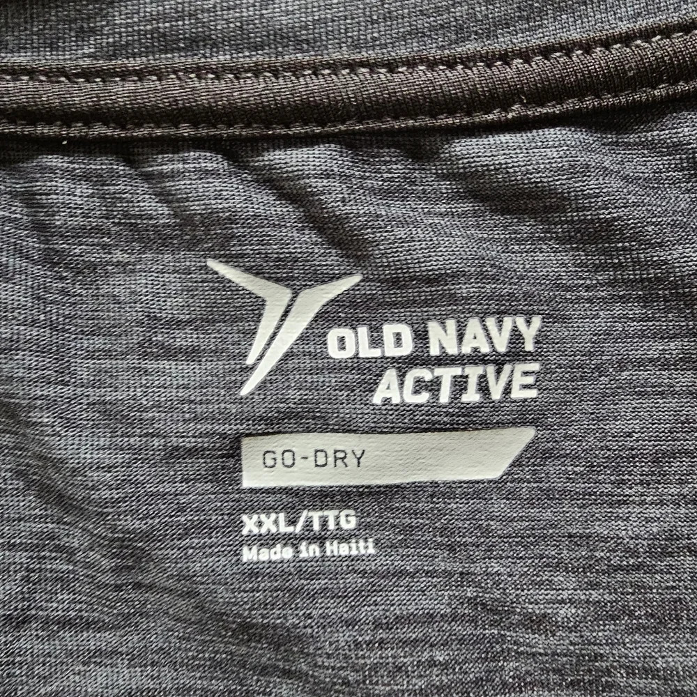 OLD NAVY ACTIVE Dark Grey Heather Short Sleeve T-Shirt Size Men's XXL - Picture 8 of 10